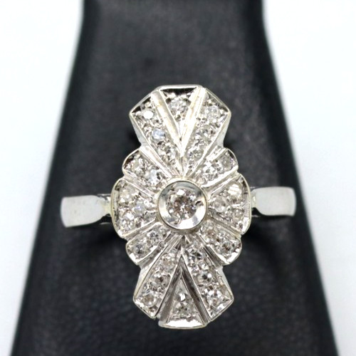 Antique art deco diamond ring - deco,