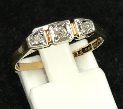 Antique diamond stone ring - antique,