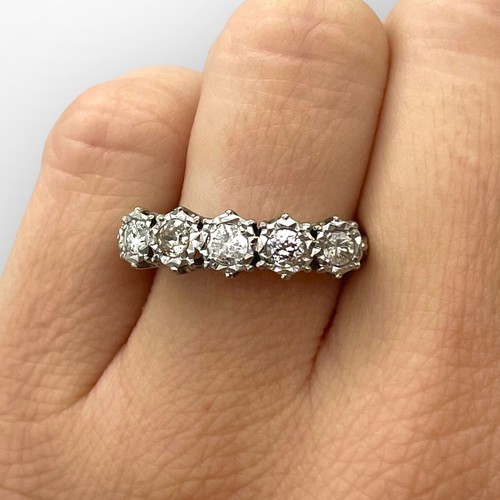 Gold ring diamond - ring, five