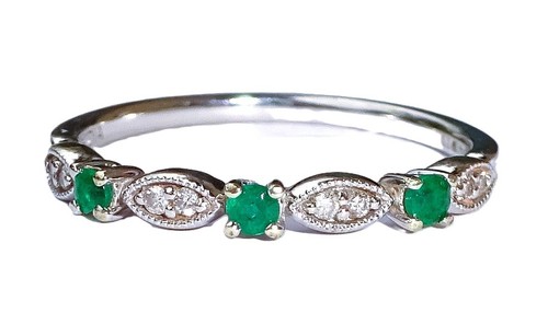 Antique style 9ct white gold - antique,