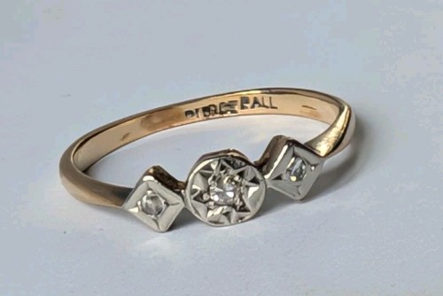 Antique 18ct diamond ring - antique,
