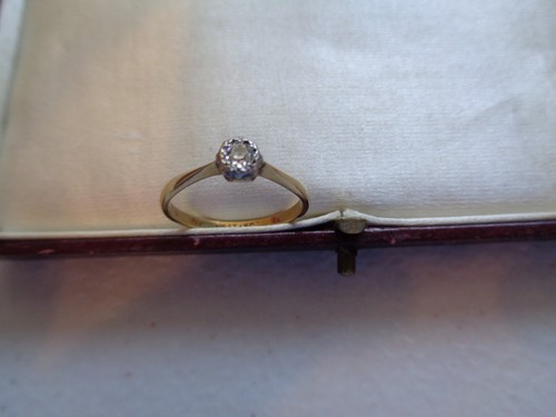 Antique 18ct gold plat - antique, diamond