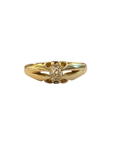 18ct edwardian diamond ring - 18ct,