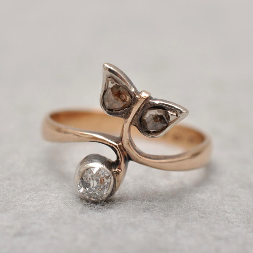 Wonderful nouveau diamond ring - wonderful,