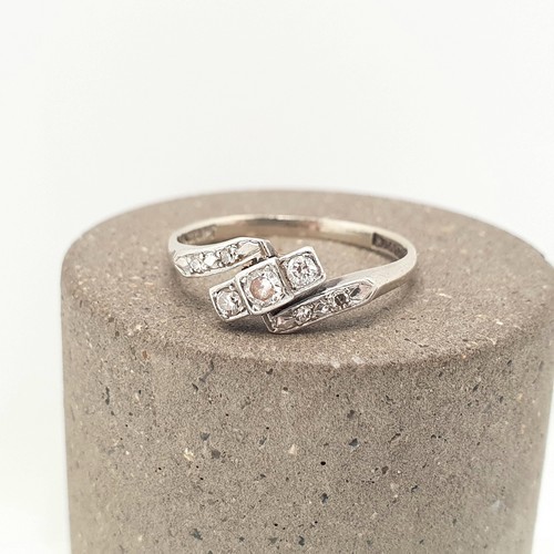 Antique art deco 18k white - antique,