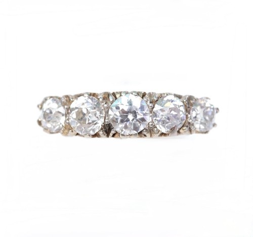 Antique diamond ring - ring, five