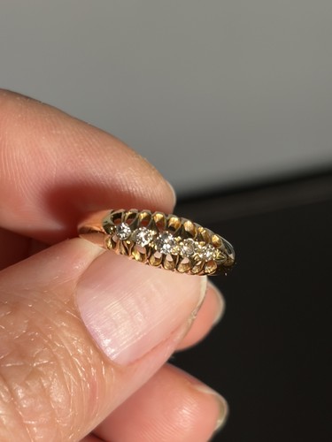Antique edwardian 18ct yellow - edwardian,