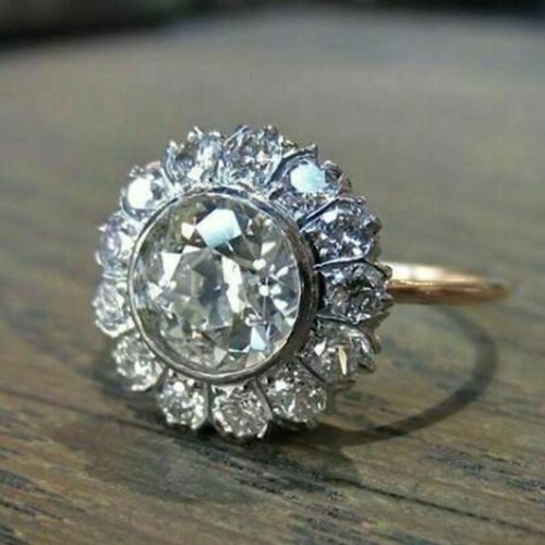 3ct round diamond antique - round,