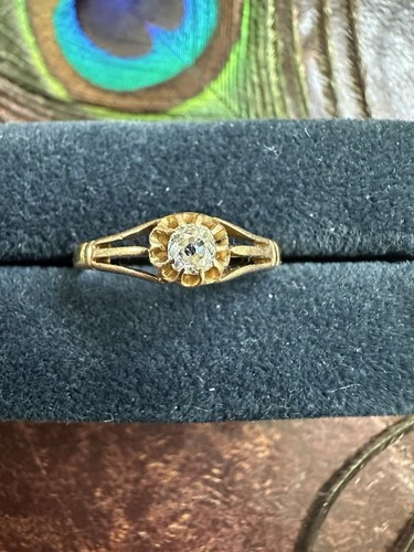 Antique 18ct gold old cut - old,