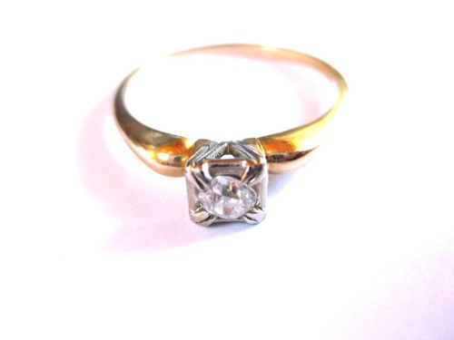 Antique ring gold 585 with - ring,