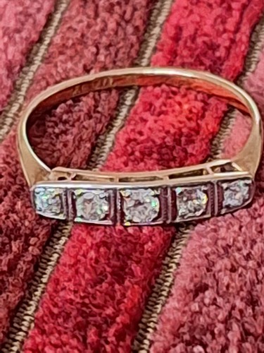 Diamond art deco five stone - diamond,