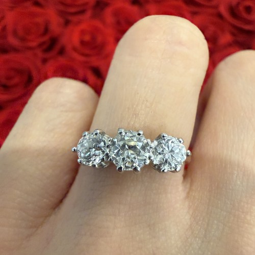 Antique trilogy three stone - trilogy,