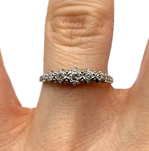 Antique diamond ring 18ct - 18ct, gold