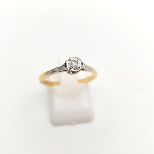 18ct yellow gold - and, platinum