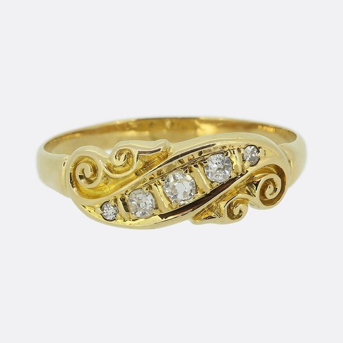 Antique diamond twist ring - twist,