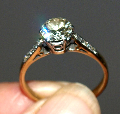 Antique 18ct gold plat - &, vs1