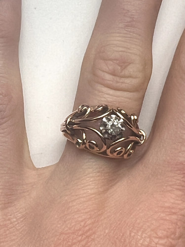 Antique rose gold platinum - rose,