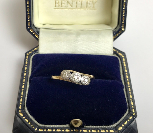 Antique edwardian diamond 18ct - diamond,